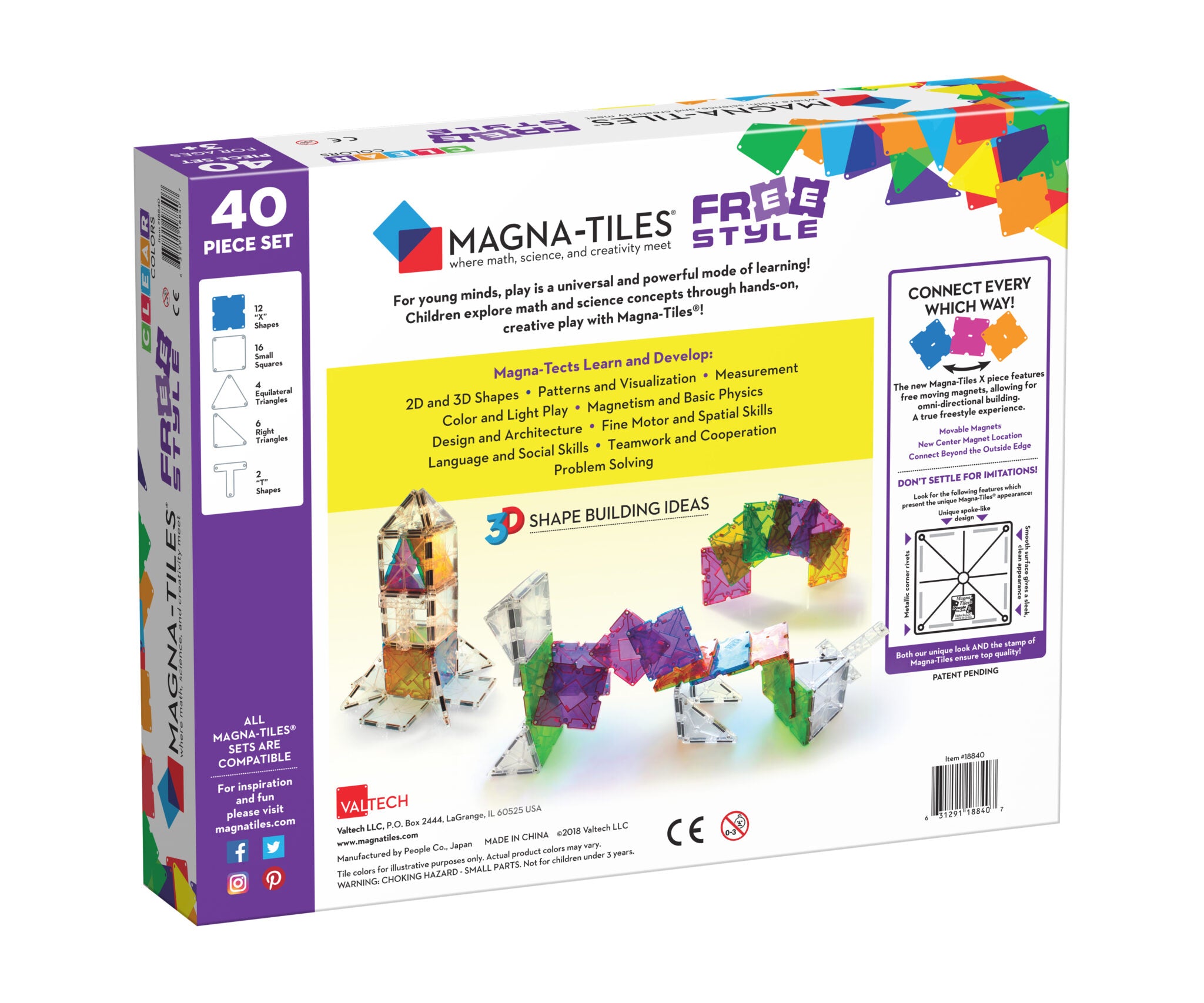 Magna-Tiles FreeStyle 40-dele sæt