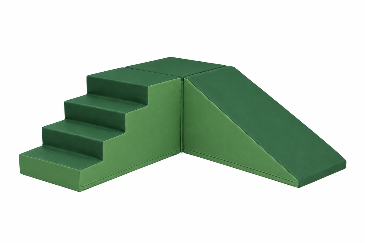 Skumlegesæt Gym Play Noah CornerXL i dark green og dusty green.