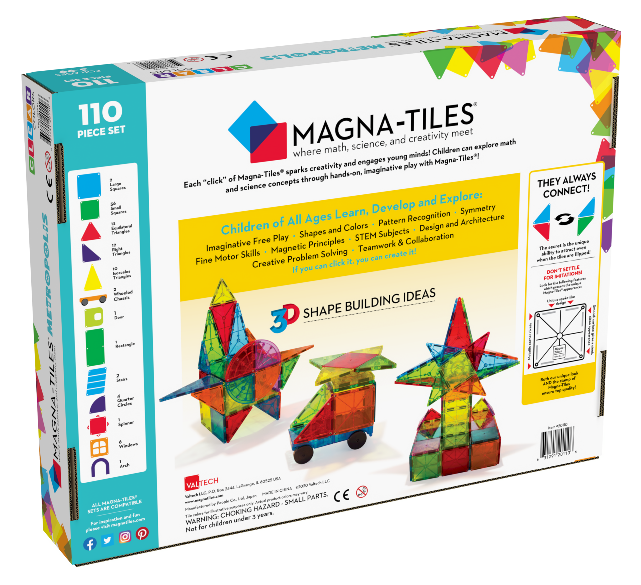 Magna-Tiles Metropolis 110-dele sæt