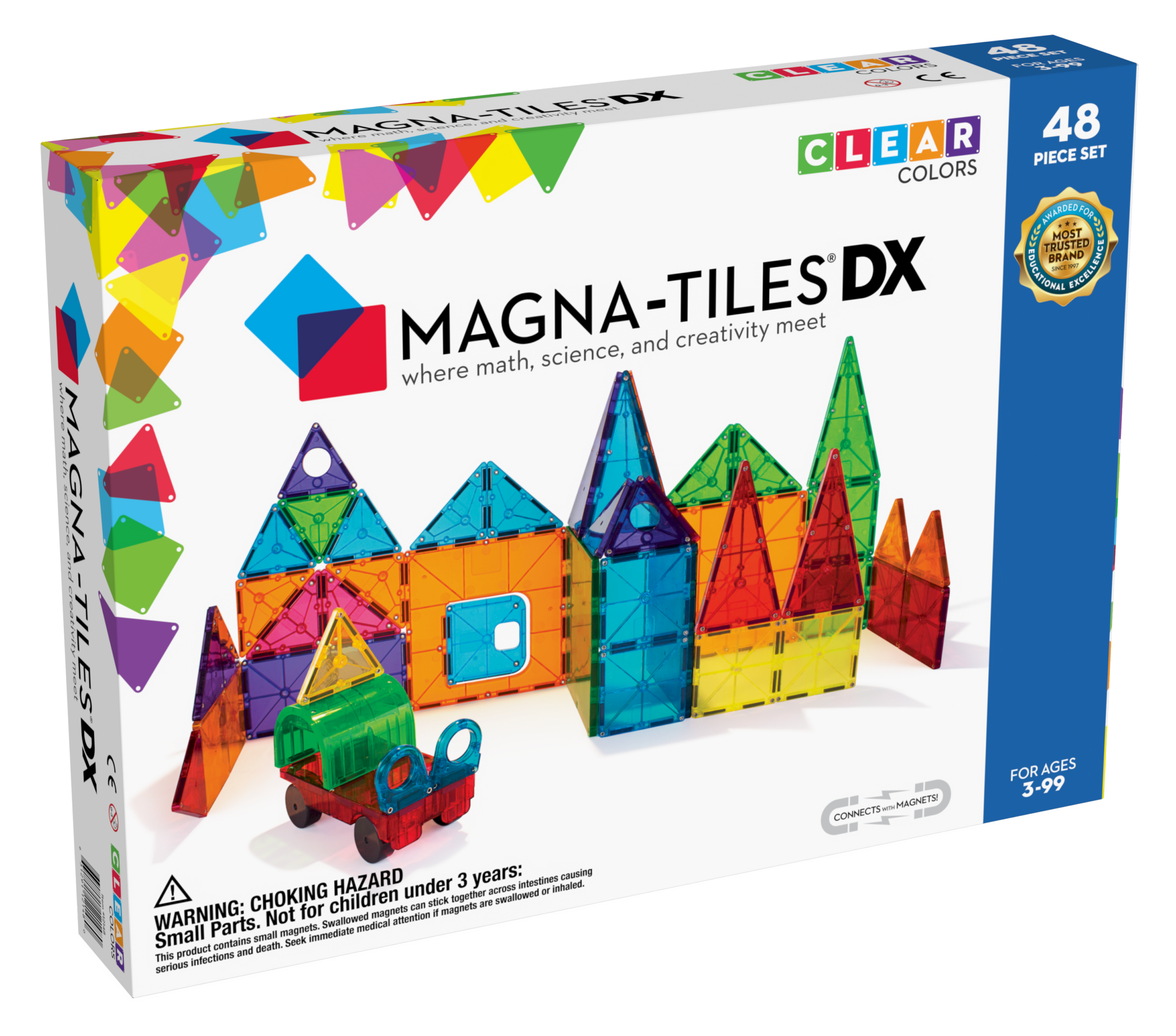 Magna-Tiles Colors 48-dele sæt - Legeskum